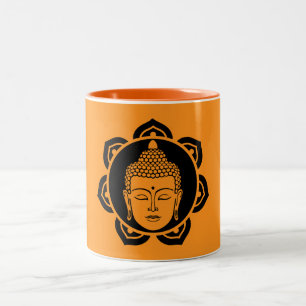 Buddha Head Meditation Zweifarbige Tasse