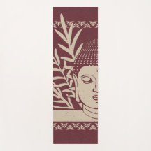 Buddha Head mit Palm - Wein + Dove Yoga Mat