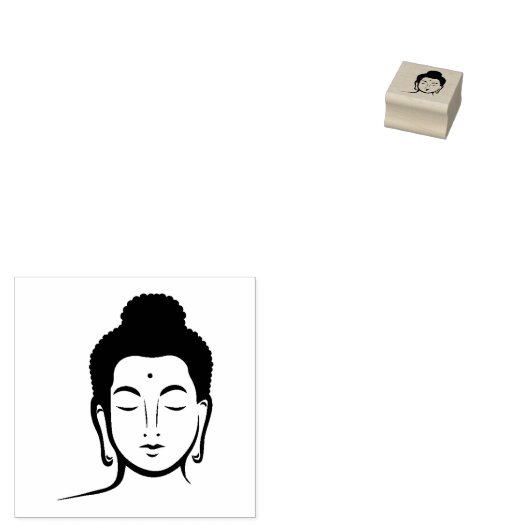 Buddha Head Sign Gummistempel (Stempel)