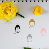 Buddha Head Sign Gummistempel
