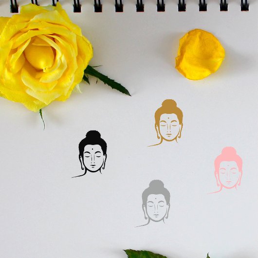 Buddha Head Sign Gummistempel