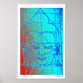 Buddha Head Sketch Poster (Vorne)