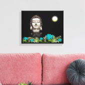 Buddha Head Statue Leinwanddruck (Insitu (Wohnzimmer))