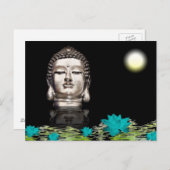 Buddha Head Statue Postkarte (Vorne/Hinten)