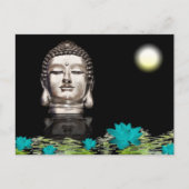 Buddha Head Statue Postkarte (Vorderseite)