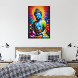 Buddha Heilige Strahlen des Friedens Leinwanddruck