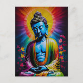 Buddha heilige Tage des Friedens Feiertagspostkarte (Vorderseite)