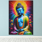 Buddha heilige Tage des Friedens Leinwanddruck (Insitu (Holzboden))
