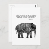 Buddha Henna Wisdom Elephant Postkarte (Vorne/Hinten)