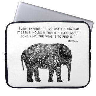 Buddha-Hennastrauch-Elefant-Klugheit Laptopschutzhülle