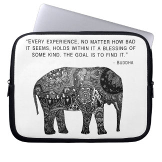 Buddha-Hennastrauch-Elefant-Klugheits-Laptop-Hülse Laptopschutzhülle