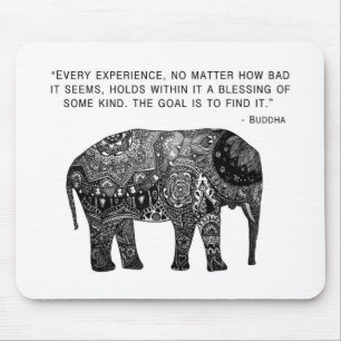 Buddha-Hennastrauch-Klugheits-Elefant Mousepad