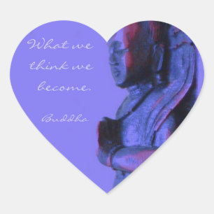 Buddha Herz-Aufkleber