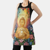 Buddha, Herz des Lichts, Name, Blume, Vintag Schürze (InSitu)