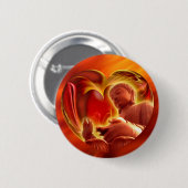 BUDDHA Herz | Feuer rot Button (Vorne & Hinten)