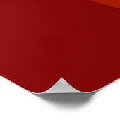 BUDDHA Herz | Feuer rot Poster (Ecke)