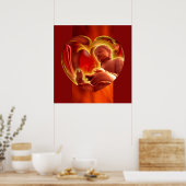 BUDDHA Herz | Feuer rot Poster (Küche)