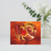BUDDHA Herz | Feuer rot Postkarte (Stehend Vorderseite)