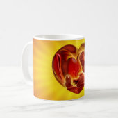 BUDDHA Herz | Gelber Schimmer Kaffeetasse (Vorderseite Links)