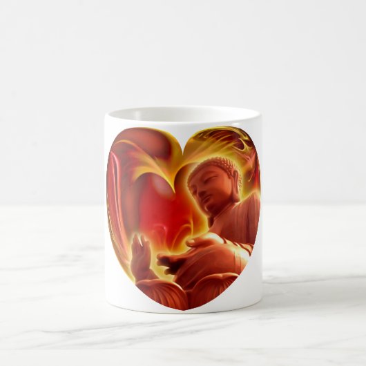 BUDDHA Herz Kaffeetasse (Mittel)