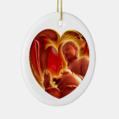 BUDDHA Herz Keramik Ornament (Rechts)