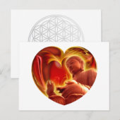 BUDDHA Herz Postkarte (Vorne/Hinten)