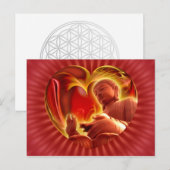 BUDDHA Herz | rot Postkarte (Vorne/Hinten)