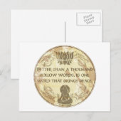 Buddha Hollow Words Postkarte (Vorne/Hinten)
