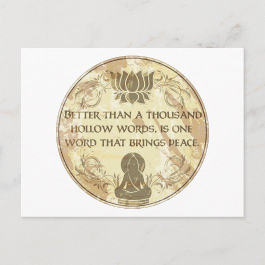 Buddha Hollow Words Postkarte (Vorderseite)