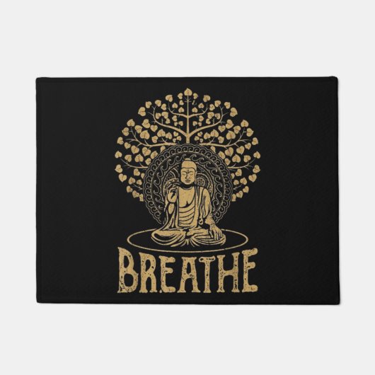 Buddha Idee Yoga und Meditation Fußmatte (Vorderseite)
