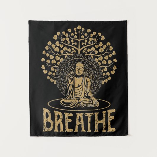 Buddha Idee Yoga und Meditation Wandteppich (Vorderseite)