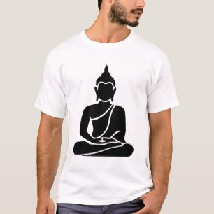 Buddha-Ikonen-Silhouette-Vektorillustration T-Shirt