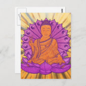 Buddha Illuminated Postkarte (Vorne/Hinten)