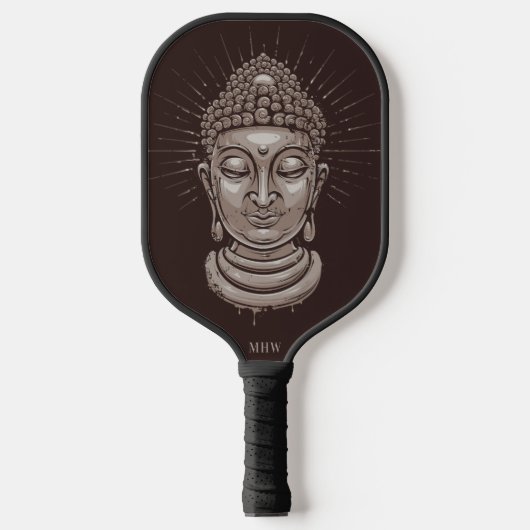 Buddha Illustration Pickleball Schläger (Vorderseite)