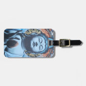 Buddha im Blau Gepäckanhänger (Vorderseite horizontal)