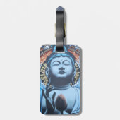 Buddha im Blau Gepäckanhänger (Rückseite vertikal)