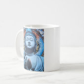 Buddha im Blau Kaffeetasse (Vorderseite Links)