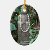 Buddha im Garten Keramik Ornament (Vorne)