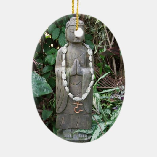 Buddha im Garten Keramik Ornament (Hinten)