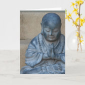 Buddha im Gebet Karte (Gelbe Blume)