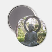 Buddha im japanischen Teegarten Magnet (Vorderseite/Rückseite)