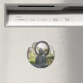 Buddha im japanischen Teegarten Magnet (In Situ (Geschirrspüler))