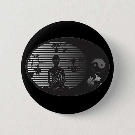Buddha im Oval Button (Vorderseite)