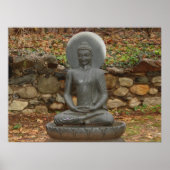 Buddha im Regen Poster (Vorne)