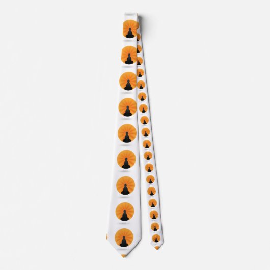 Buddha im Sonnenaufgang,Buddhismus,zen, Krawatte (Vorderseite)