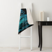 Buddha in Aquamarin und blau flammen Sherpadecke (Beispiel)