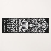 Buddha in black and white  yogamatte (Vorderseite (Horizontal))