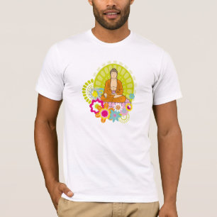 Buddha in den Frühlings-Blumen T-Shirt