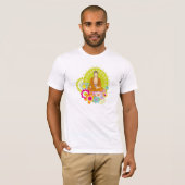 Buddha in den Frühlings-Blumen T-Shirt (Vorne ganz)