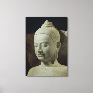 Buddha in der Meditation auf dem Naga-König, Leinwanddruck